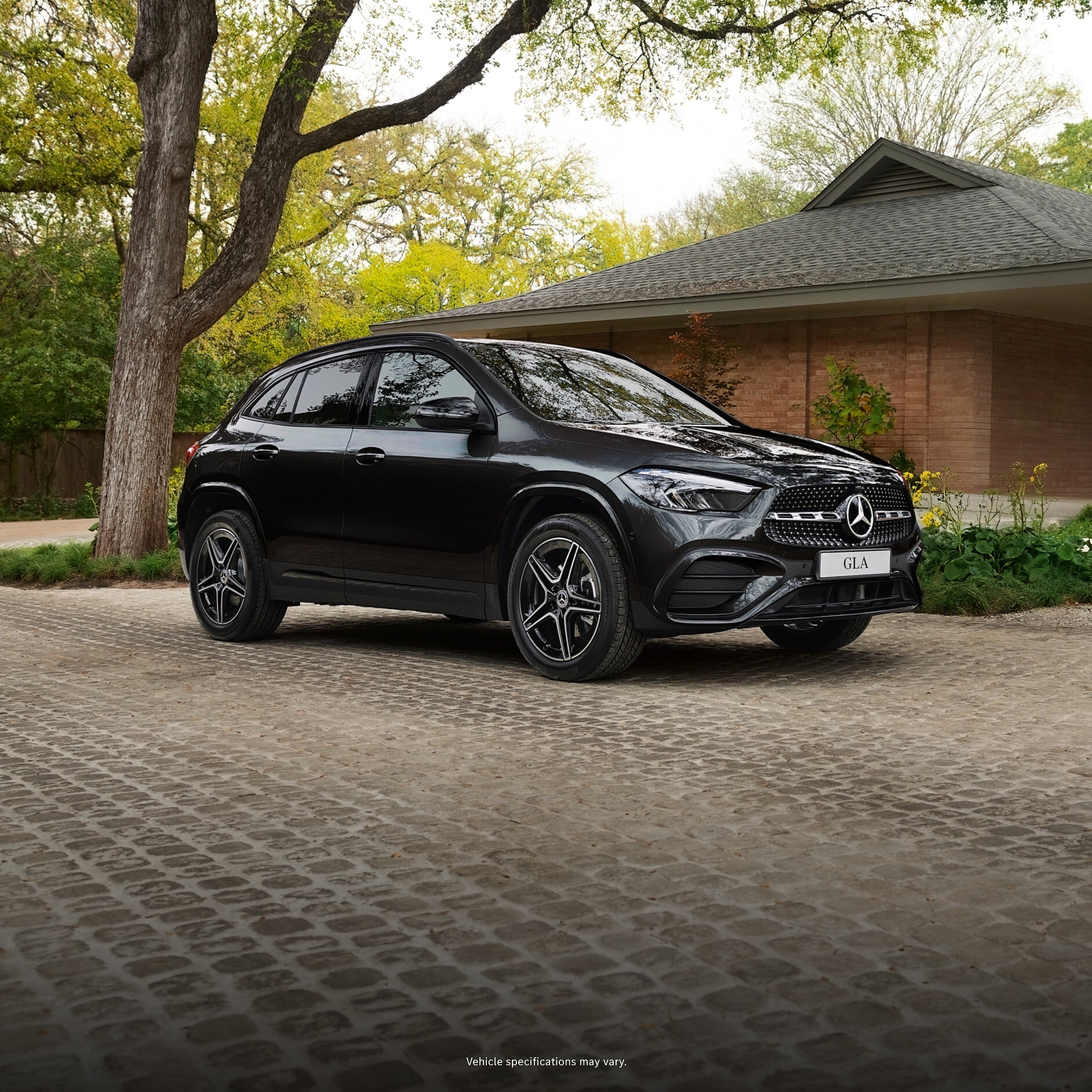 Leasing & Prices | GLA | Mercedes-Benz Side front view of the Mercedes-Benz GLA.