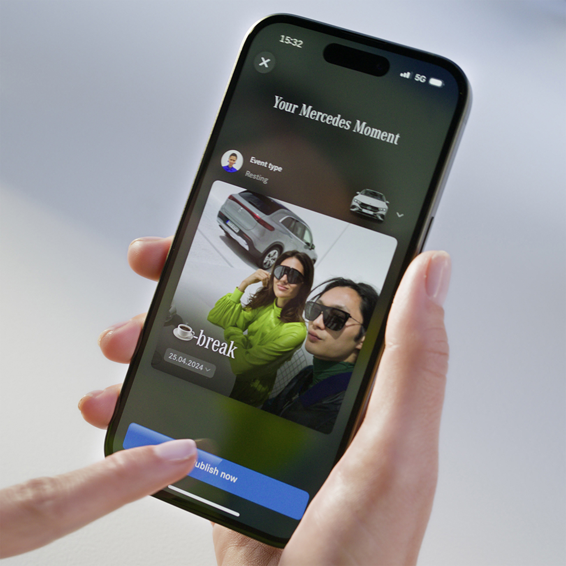 Mercedes-Benz Stories App | Apps | Mercedes-Benz The screen of the Mercedes-Benz Stories App.