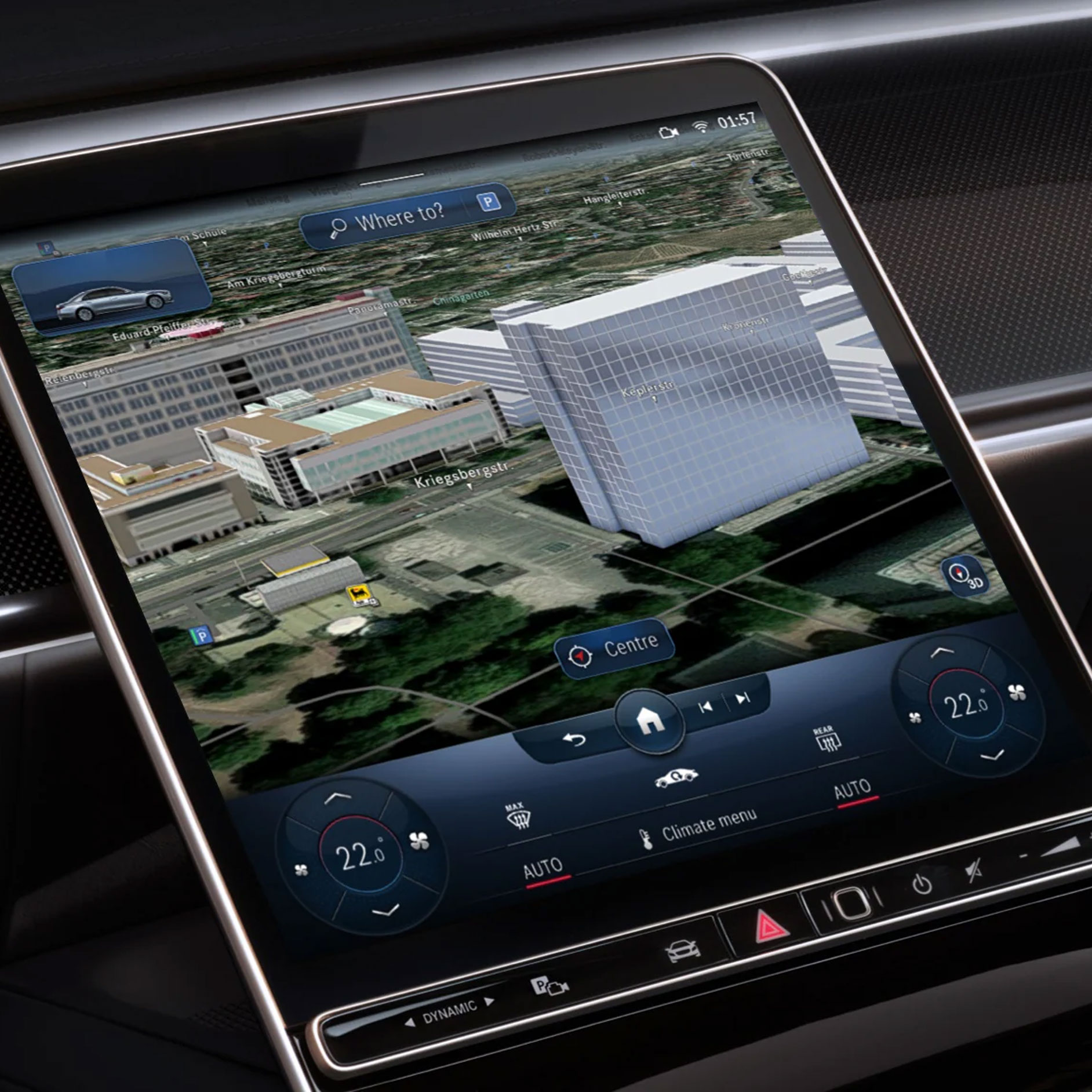 Satellite images | Navigation | Mercedes-Benz The navigation with satellite images.