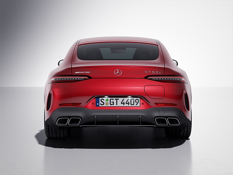 The Mercedes-AMG GT 63 S E PERFORMANCE with AMG Exterior Carbon Package.