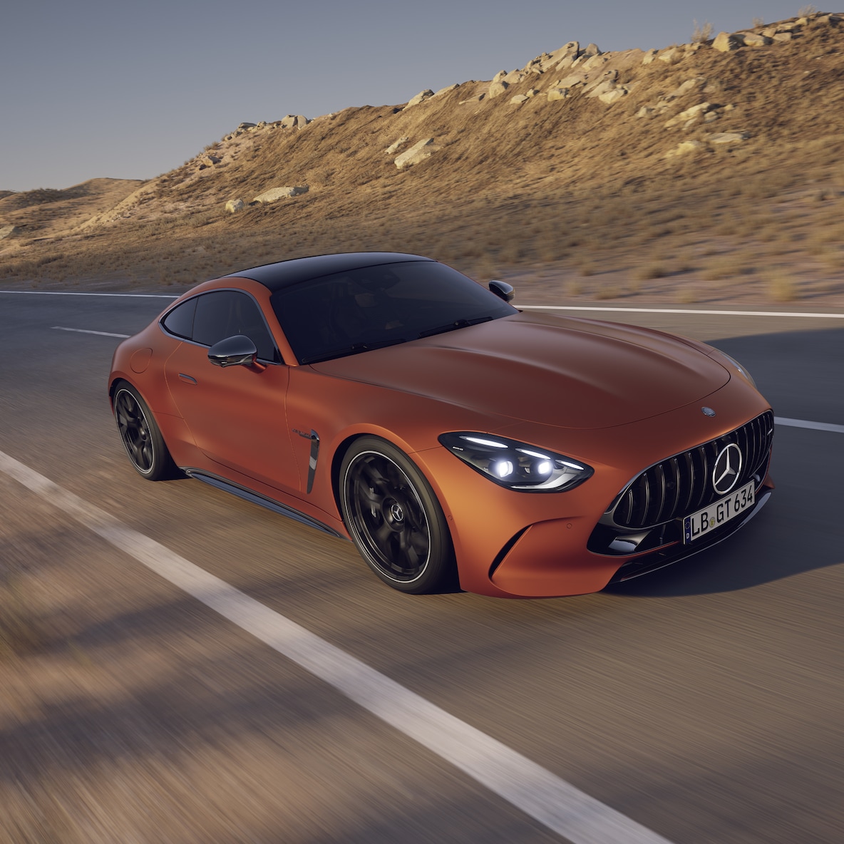 Side view of the exterior of the Mercedes-AMG GT 63 S E PERFORMANCE Coupé.