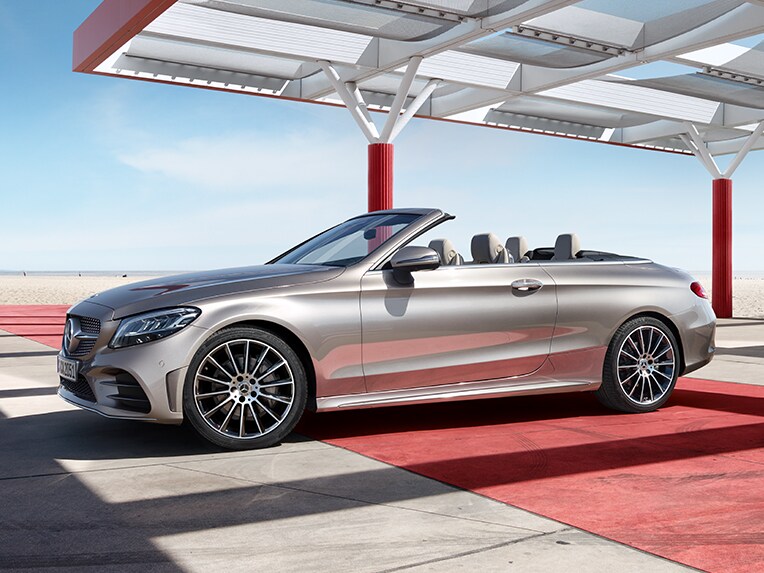 A side view of the Mercedes-Benz C-Class Cabriolet.