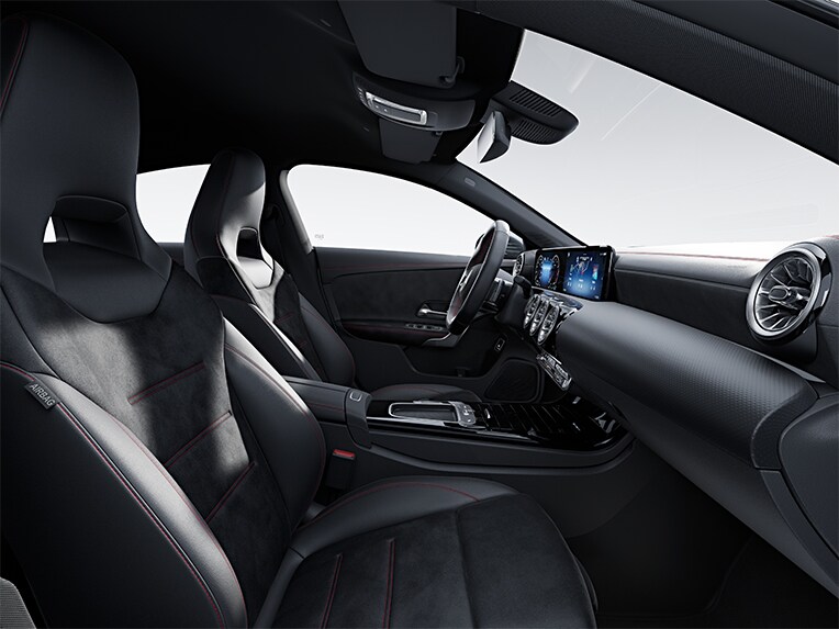 The new Mercedes-Benz CLA Coupé with AMG line in the interior.