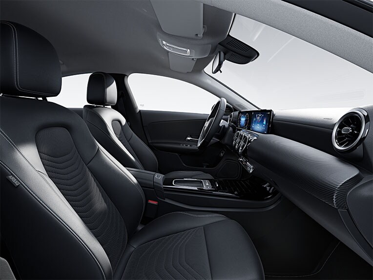 The new Mercedes-Benz CLA Coupé with standard interior.