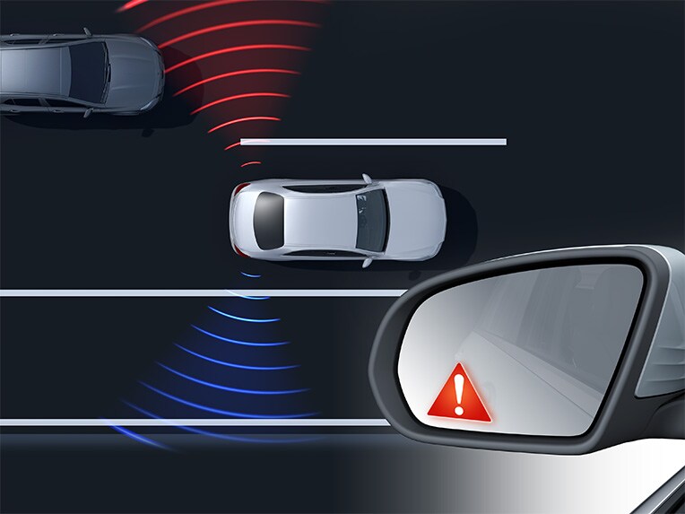 Blind Spot Assist with PARKTRONIC in the E-Class Cabriolet.