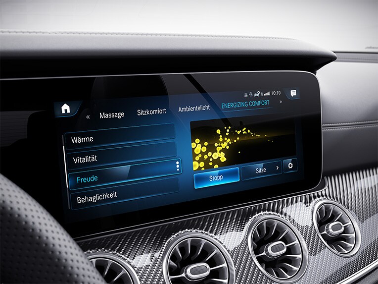 Interior of the Mercedes-Benz E-Class Cabriolet.
