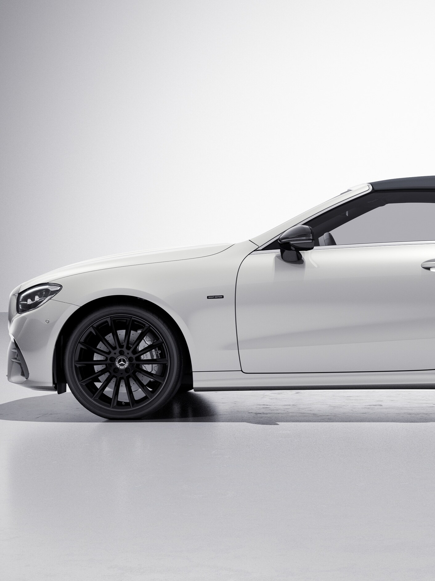 Exterior of the Night Edition of the Mercedes-Benz E-Class Cabriolet.