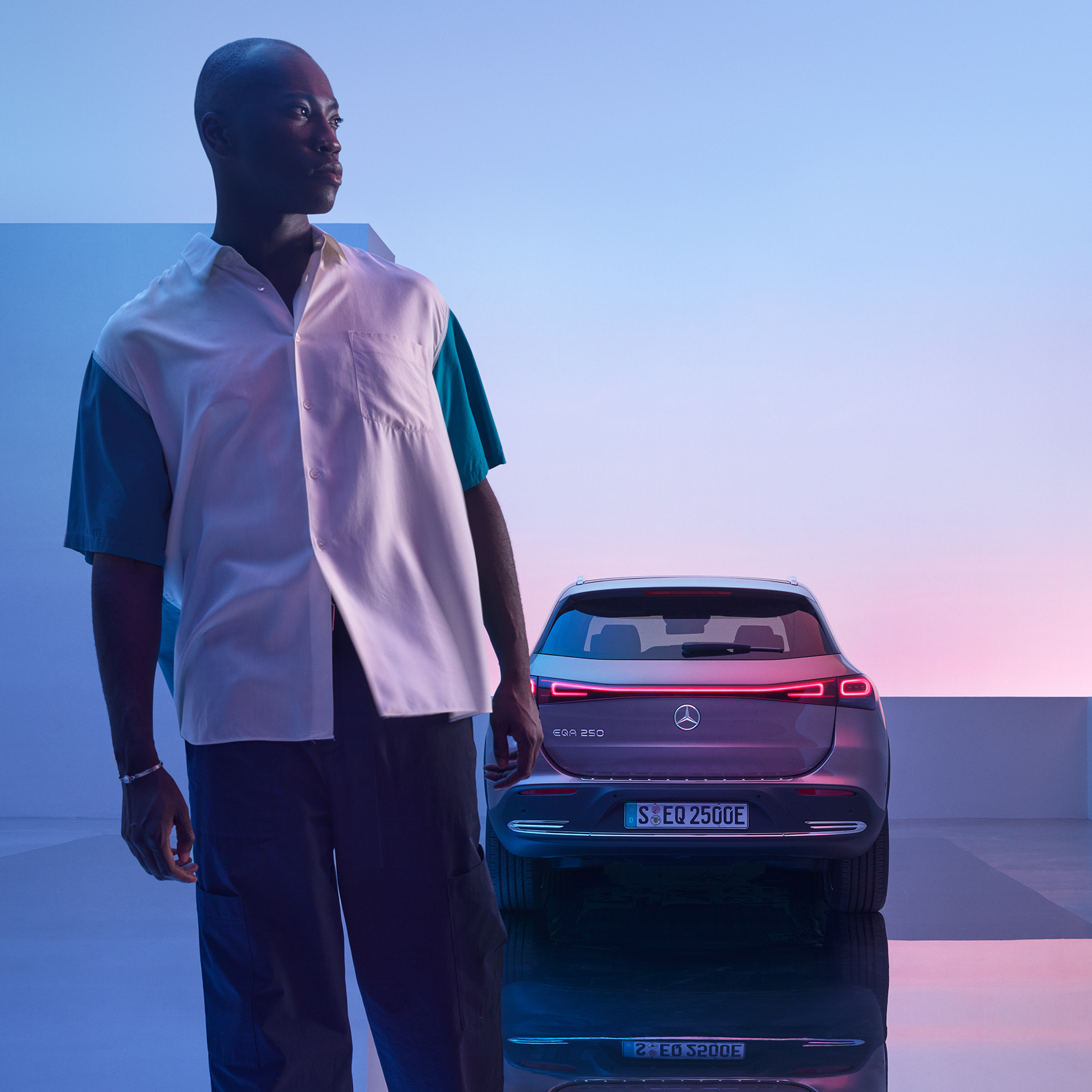 EQA insurance | EQA | Mercedes-EQ Rear view of the EQA from Mercedes-EQ.