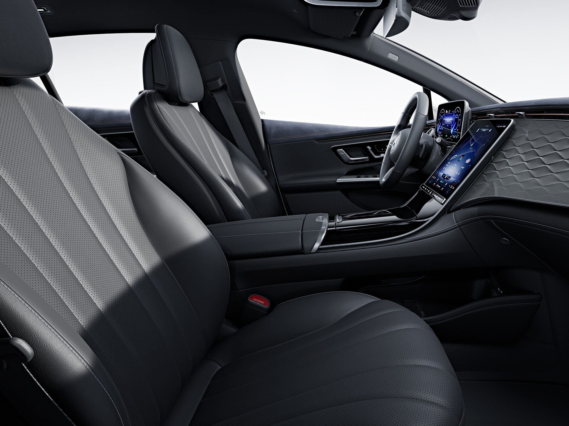 The EQE interior with Advanced Plus package.