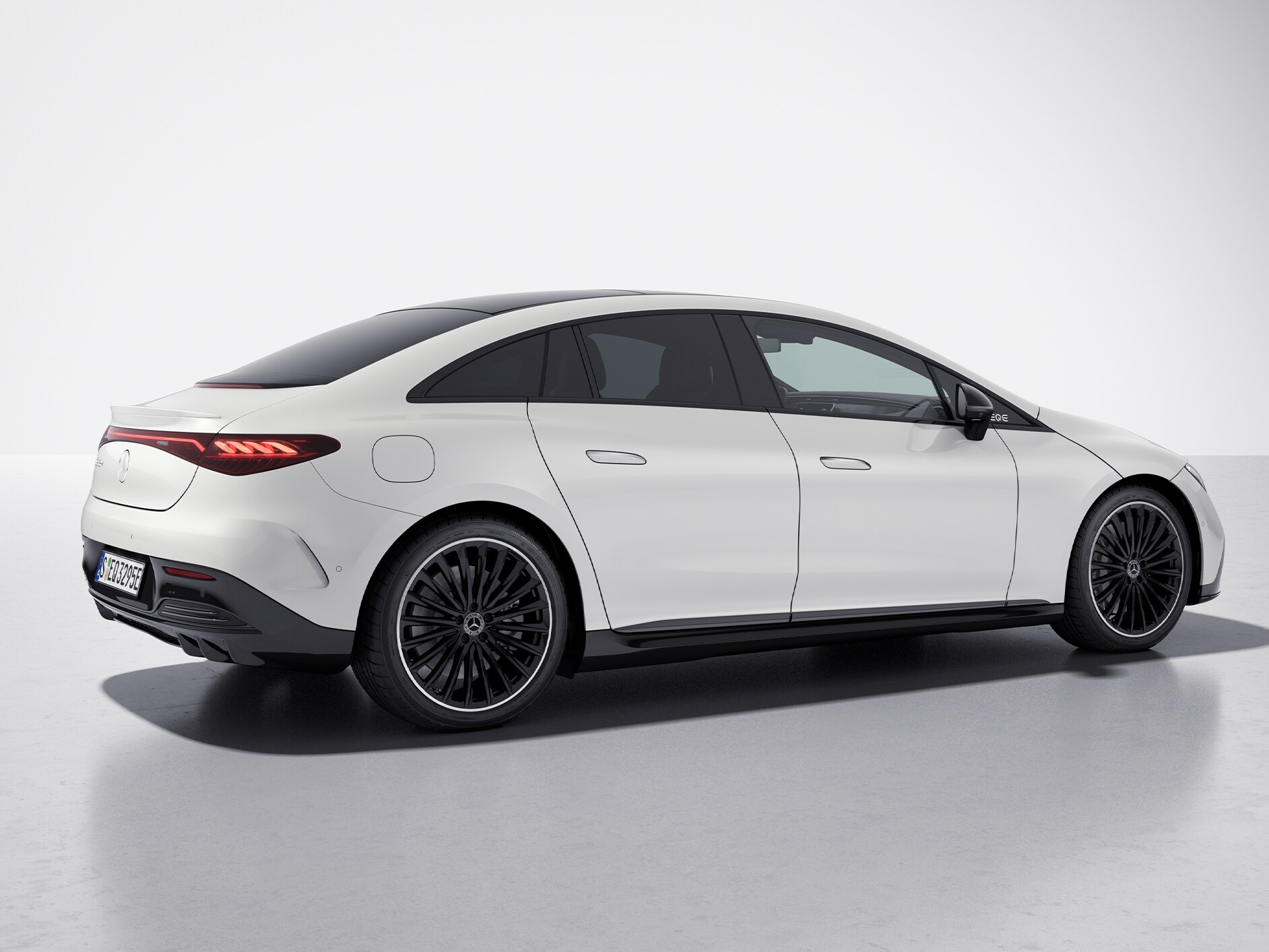The EQE Saloon from Mercedes-EQ with Night package.