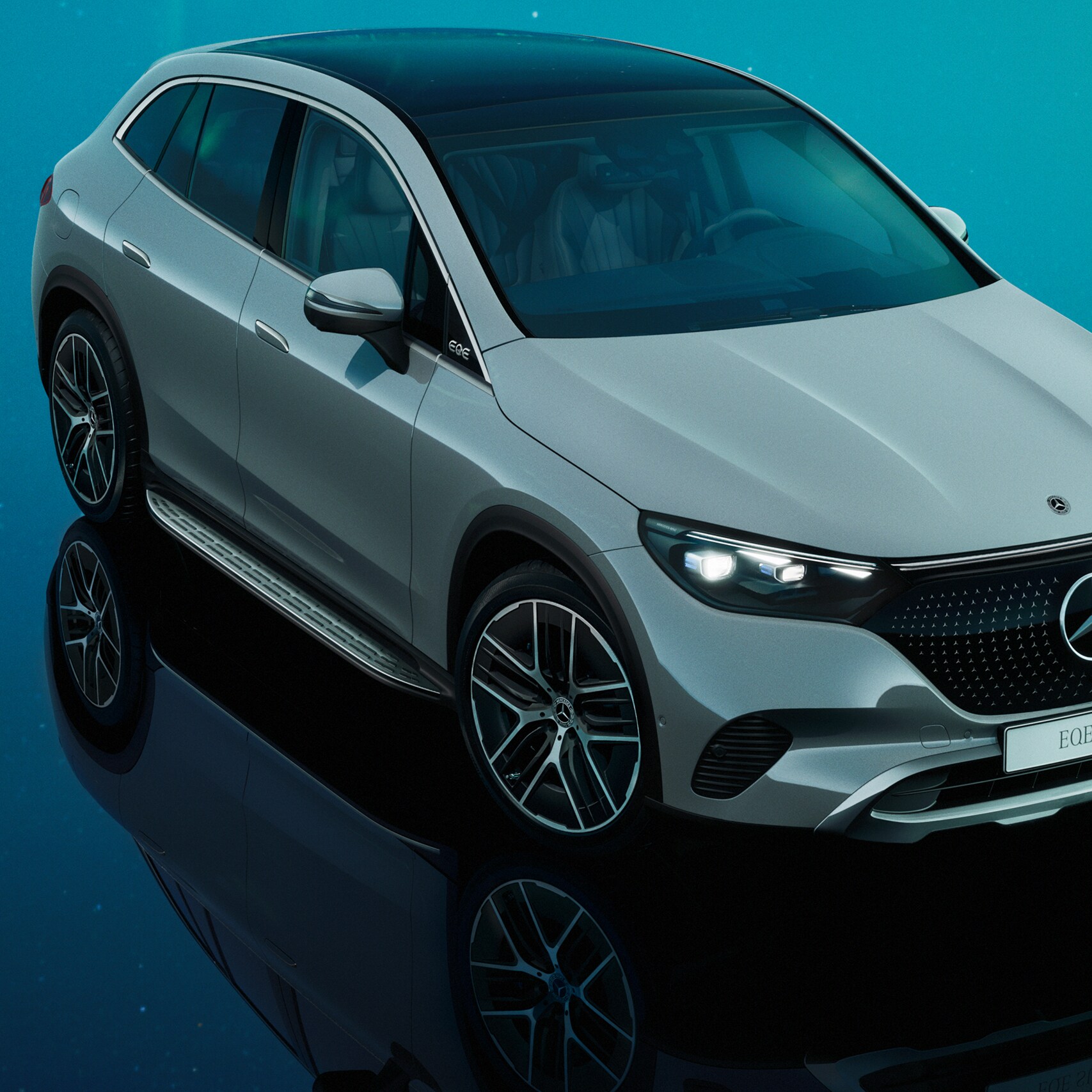 Front view of the new EQE SUV.