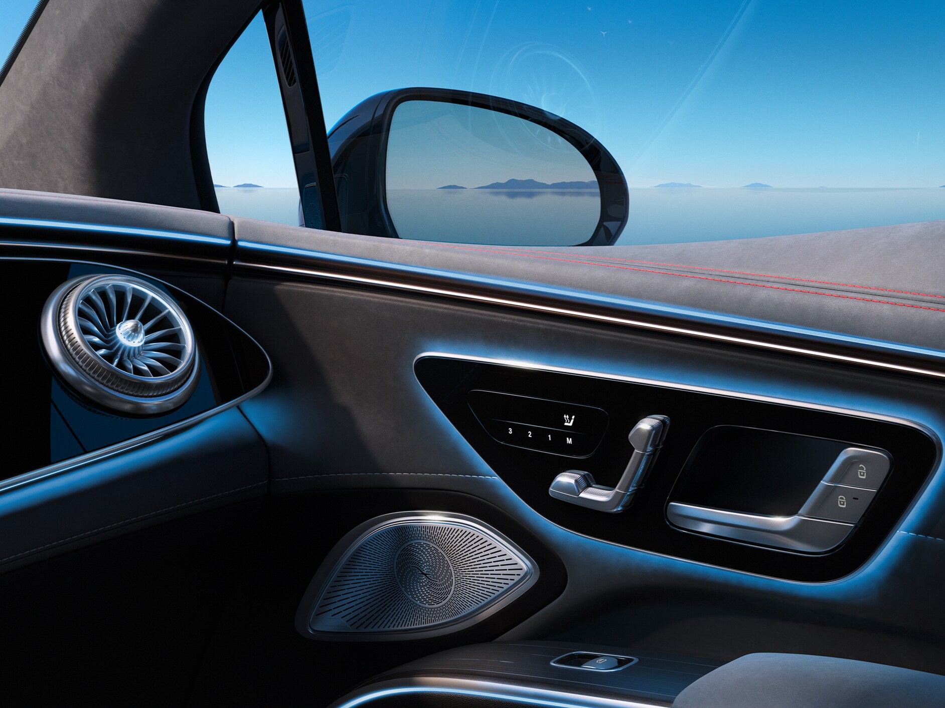 The interior of the EQS Saloon in detail.