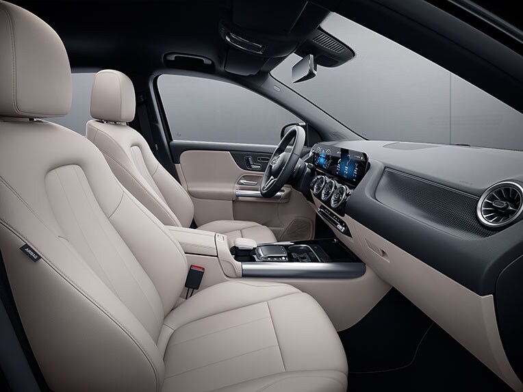 Interior of the Mercedes GLA with Progressive interior.
