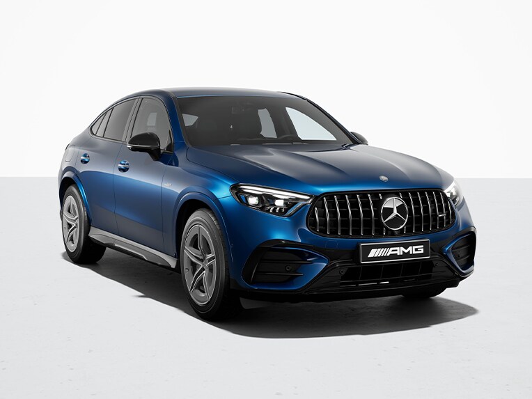 The Mercedes-AMG GLC Coupé with AMG Night Package.