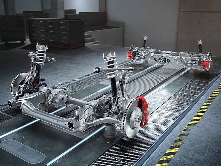 AMG ACTIVE RIDE CONTROL roll stabilisation in the Mercedes-AMG GLC Coupé.