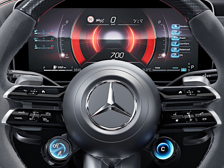 The AMG DYNAMIC PLUS Package in the Mercedes-AMG GLC Coupé.