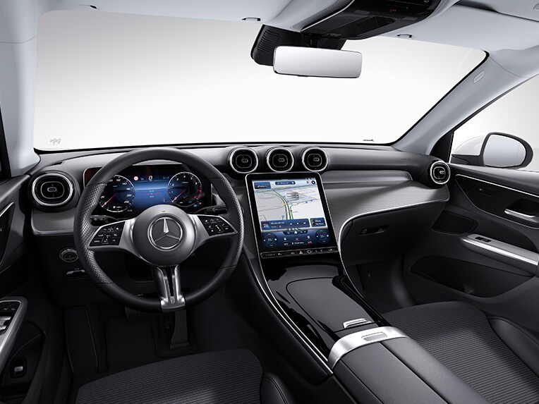 Interior of the new GLC SUV from Mercedes-Benz with the AVANTGARDE design and equipment line.