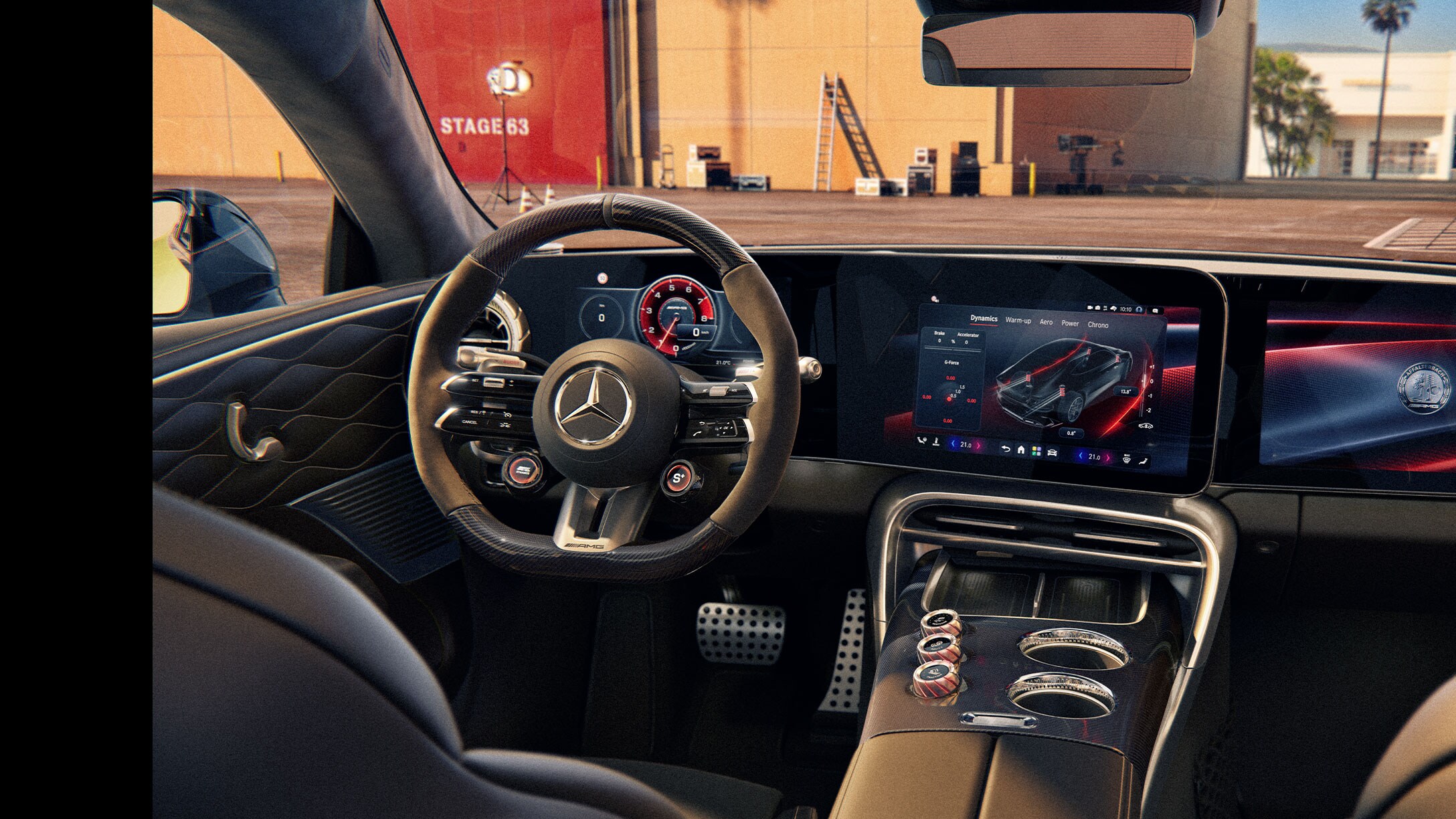 The cockpit of Mercedes-AMG.