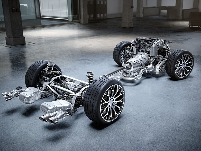 The illustration of Mercedes-AMG output.