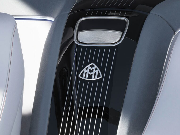 Wooden trim elements in the interior of a Mercedes-Maybach.