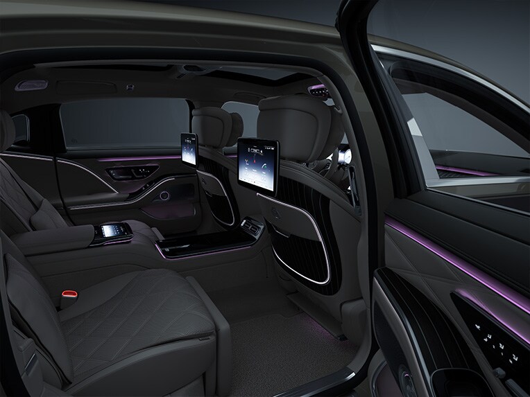 The interior of the Mercedes Maybach S-Class with MANUFAKTUR high-end package.