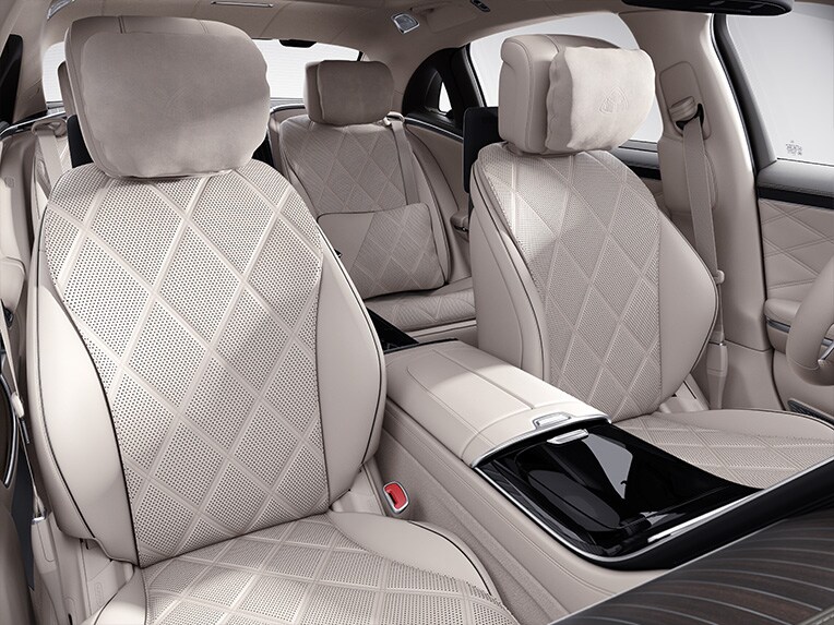 The interior of the Mercedes Maybach S-Class with MANUFAKTUR leather package.