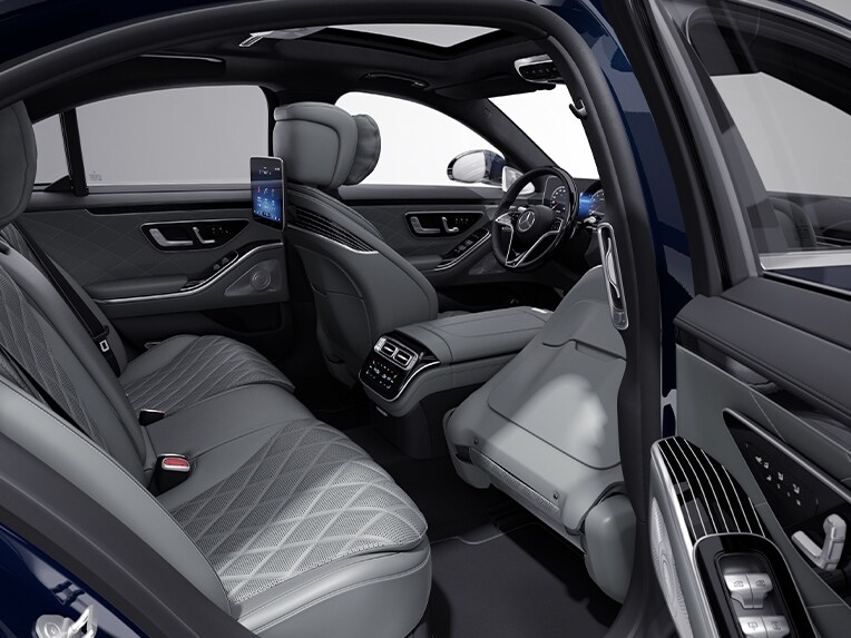 The rear of the Mercedes-Benz S-Class Sedan with Chauffeur package.