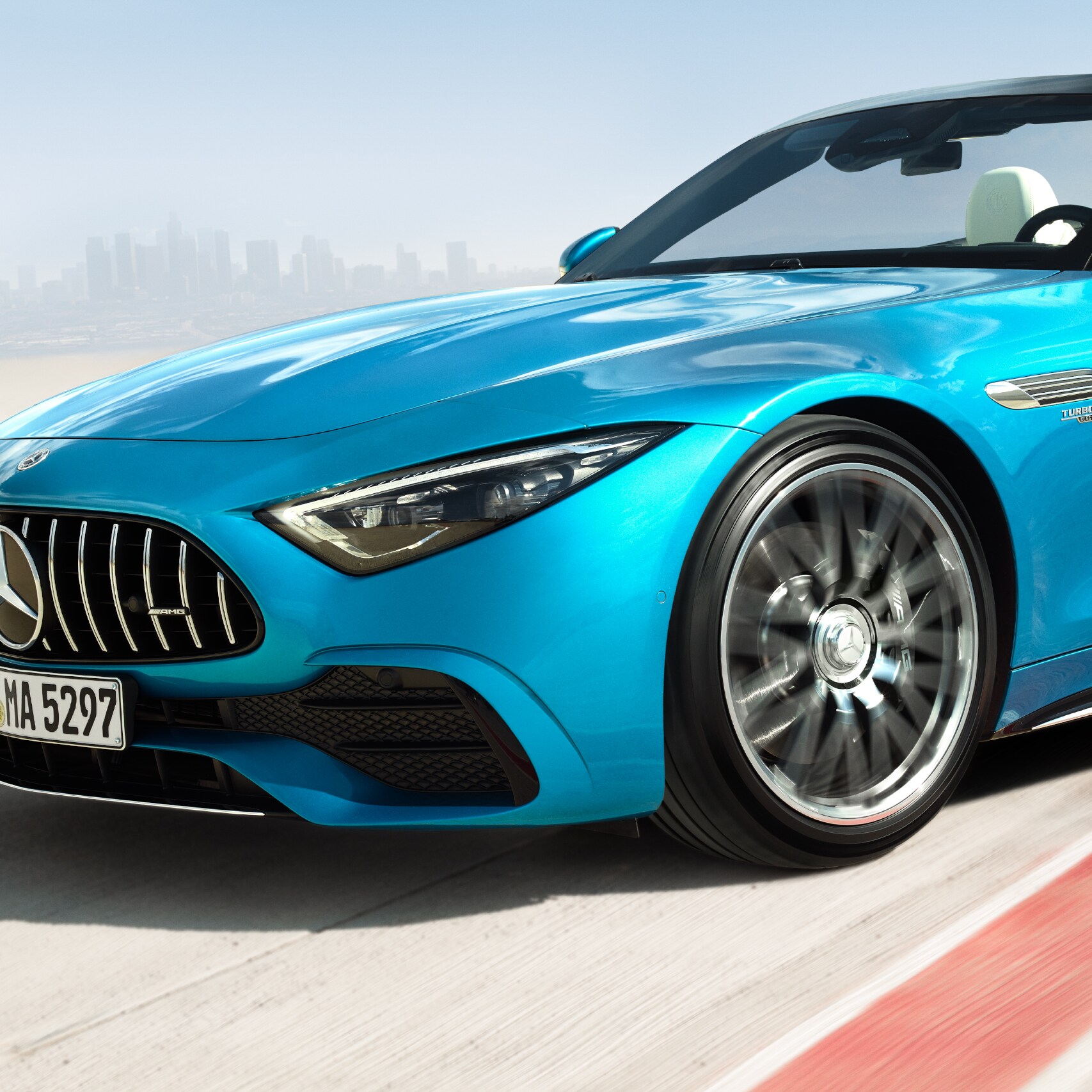 A side front view of the Mercedes-AMG SL Roadster.