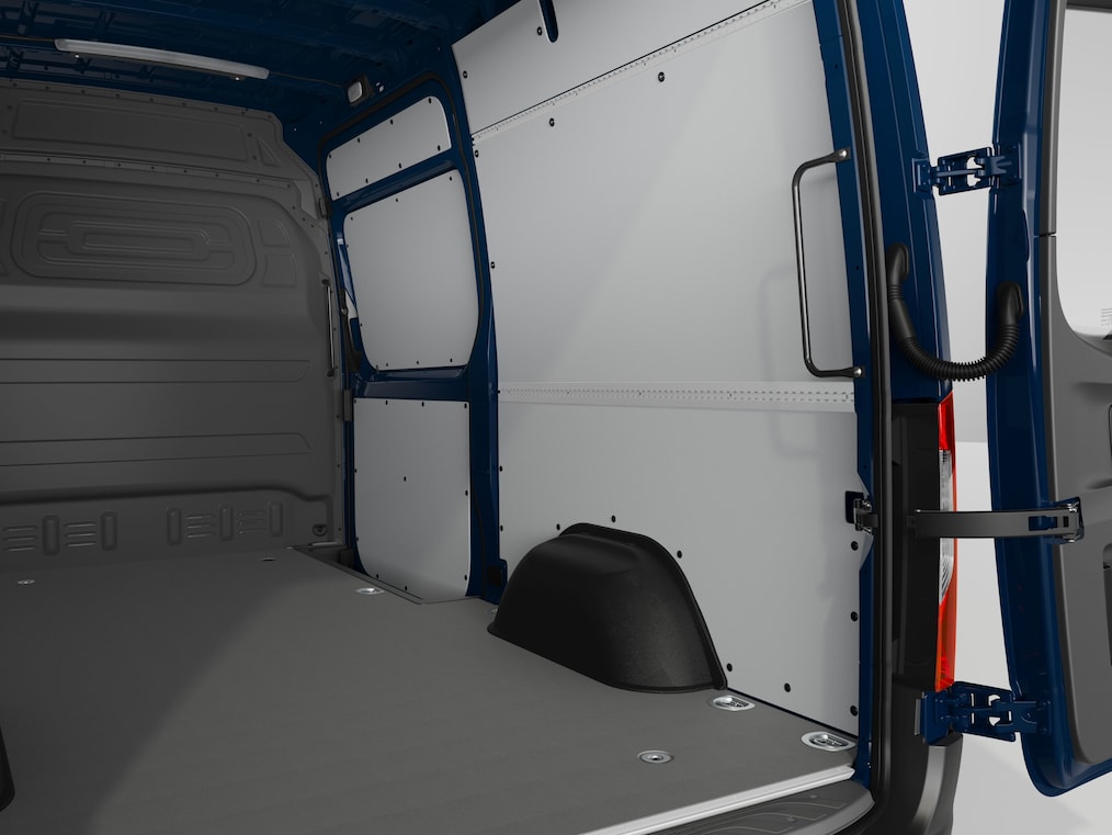 The load compartment of the Mercedes-Benz eSprinter Panel Van.