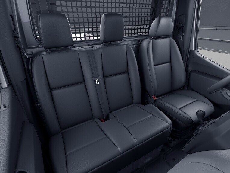 The Sprinter chassis with standard cab and two-seater front passenger seat.