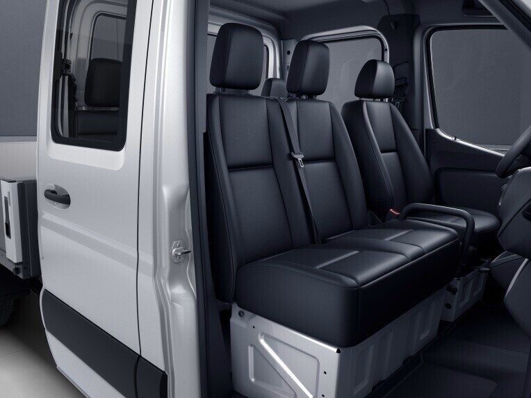 The Sprinter chassis with crewcab and two-seater passenger seat.