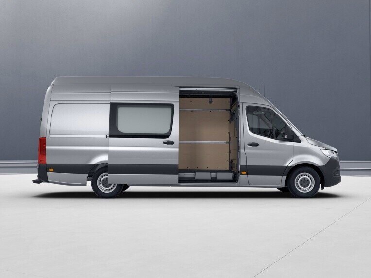The Long Sprinter Panel Van with super high roof.