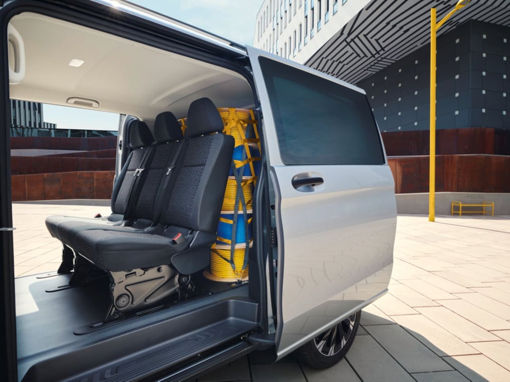 The Vito Mixto's passenger compartment.